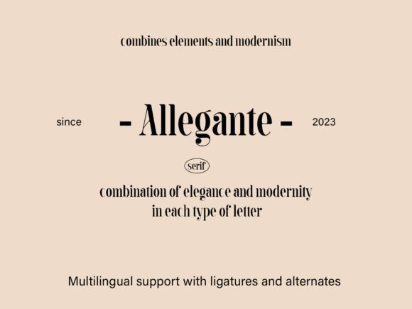 Allegante Typeface: Elevating Campaign Visuals with Luxury Serif Design
