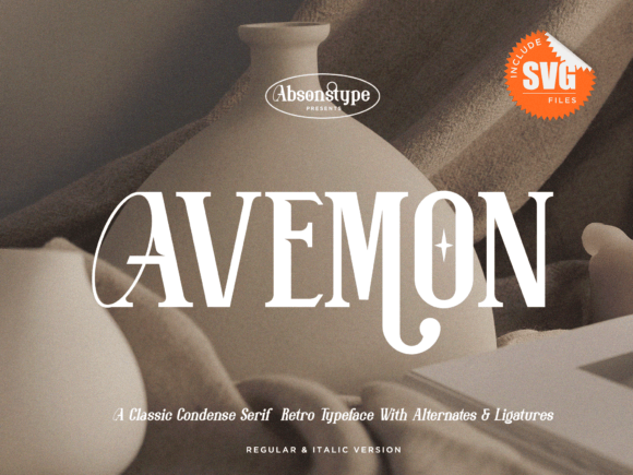 Avemon Typeface: Elevating Editorial Design with Classic Serif Elegance