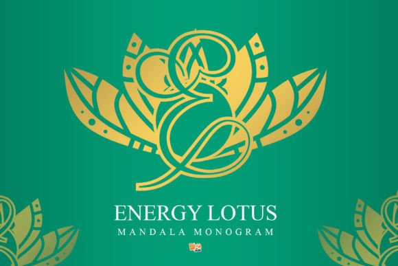 Energy Lotus Mandala Monogram: A Decorative Typeface for Elegant Branding