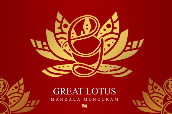 Great Lotus Mandala Monogram: A Premium Decorative Typeface for Branding