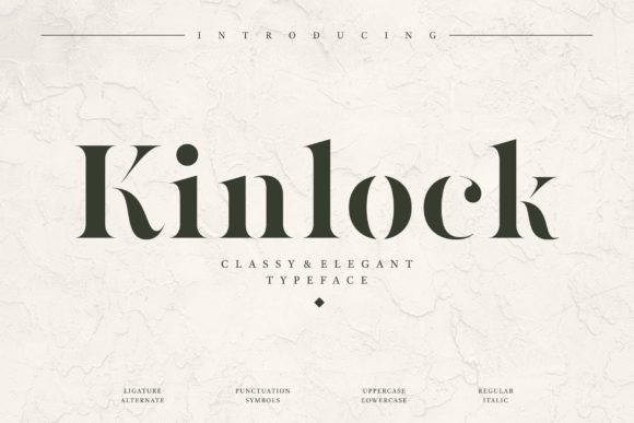 Kinlock Typeface Review: A Luxurious Stencil Serif for Sophisticated Branding